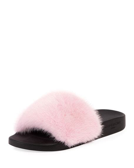 givenchy mink slides neiman marcus